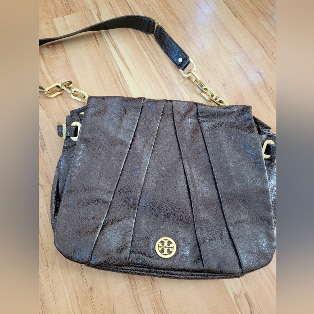 Tory Burch Brown Leather Shoulder Bag